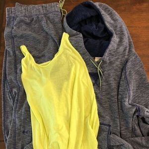 Under Armour cropped hoodie and pants with tank